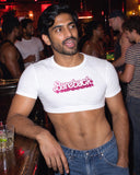 Bareback shirt at a party