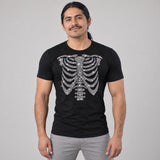 Model wearing the Bone Dazzled shirt