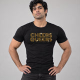Model wearing the Cheers Queers shirt