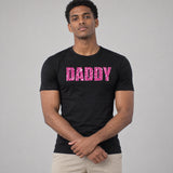Model wearing the Daddy shirt