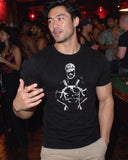 Leatherman shirt at a party