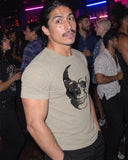 Skull shirt at a party