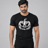 Model wearing the Disc O Lantern shirt