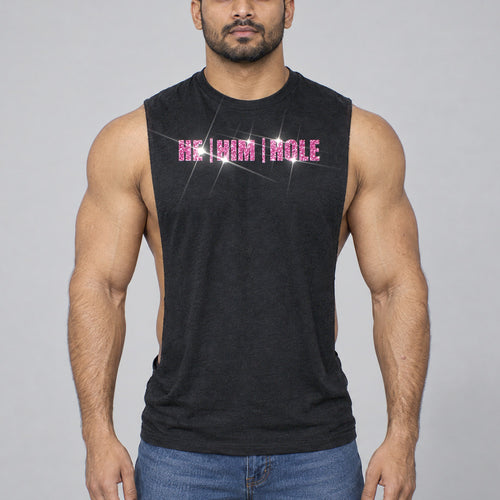 Model wearing the He Him Hole