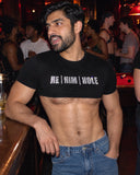 He Him Hole shirt at a party