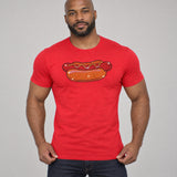 Model wearing the Hot Dog shirt