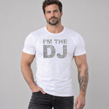 Model wearing the I'm The DJ shirt