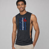 Model wearing the Leather Pride shirt