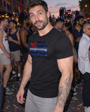 Leather Pride shirt at a party