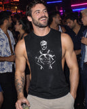 Leatherman shirt at a party