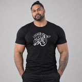 Model wearing the Locked shirt