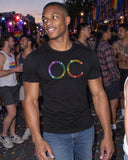 OC Pride shirt at a party