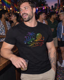 Palm Springs Pride shirt at a party