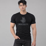 Model wearing the Pigboy shirt