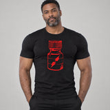 Model wearing the Poppers shirt