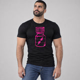 Model wearing the Poppers shirt