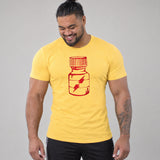Model wearing the Poppers shirt
