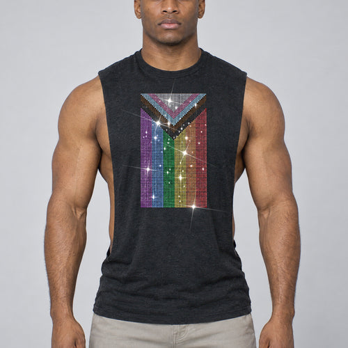 Model wearing the Progressive Pride