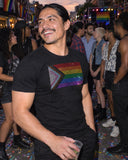 Progressive Pride shirt at a party