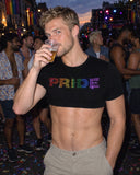 Rainbow Pride shirt at a party