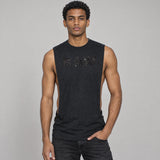 Model wearing the Raw shirt