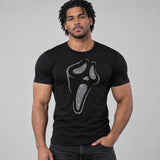 Model wearing the Scream shirt
