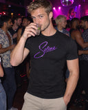 Selena shirt at a party
