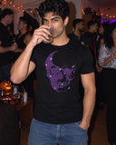 Skull shirt at a party