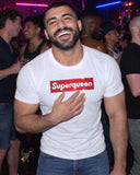 Superqueen shirt at a party