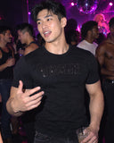 Vogue shirt at a party