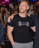 Woof shirt at a party