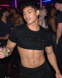 XXX shirt at a party